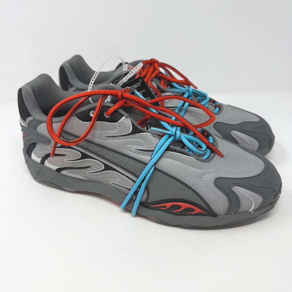 Puma x ASAP Rocky Inhale Mesh Metallic Silver Grey Orange 405383-01 Mens 13 NEW